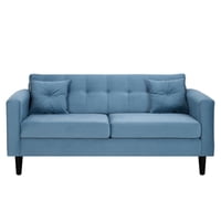 Bodevir - Sofa New Retro 3C Felpa 00 Azul Petroleo