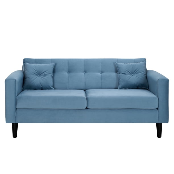 Sofa New Retro 3c Felpa 00 Azul Petroleo