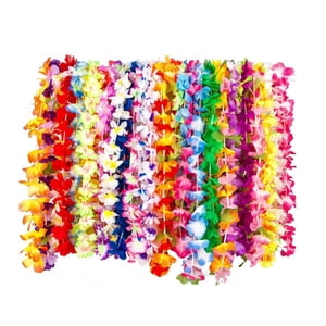 Bothyi - Juego De Leis Hawaianos, Collares De Flores Artificiales Para Baile, Suministros Para Fiestas En La Playa, 36 Piezas