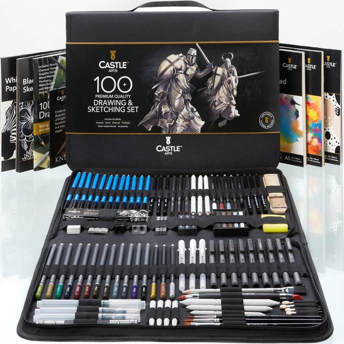 Set Dibujo Sketching Castle Art Supplies 100 Piezas Estuche