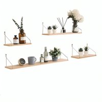 Genérico - Estantes Flotantes De Pared Para Dormitorio Cocina Baño 4Pcs