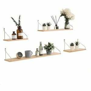 Genérico - Estantes Flotantes De Pared Para Dormitorio Cocina Baño 4Pcs