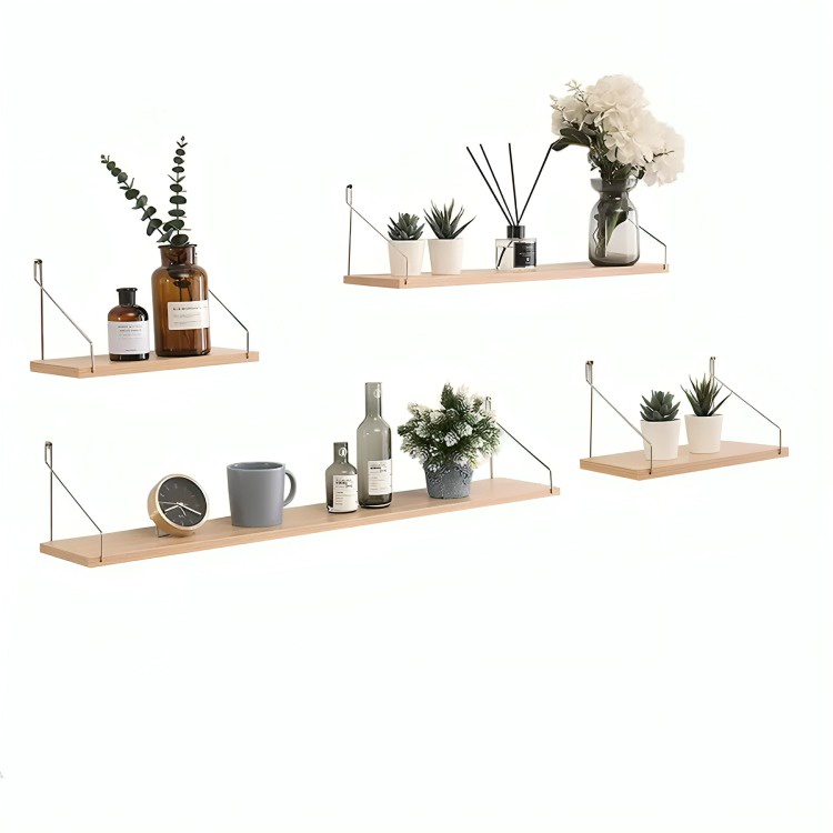 Genérico - Estantes Flotantes De Pared Para Dormitorio Cocina Baño 4Pcs