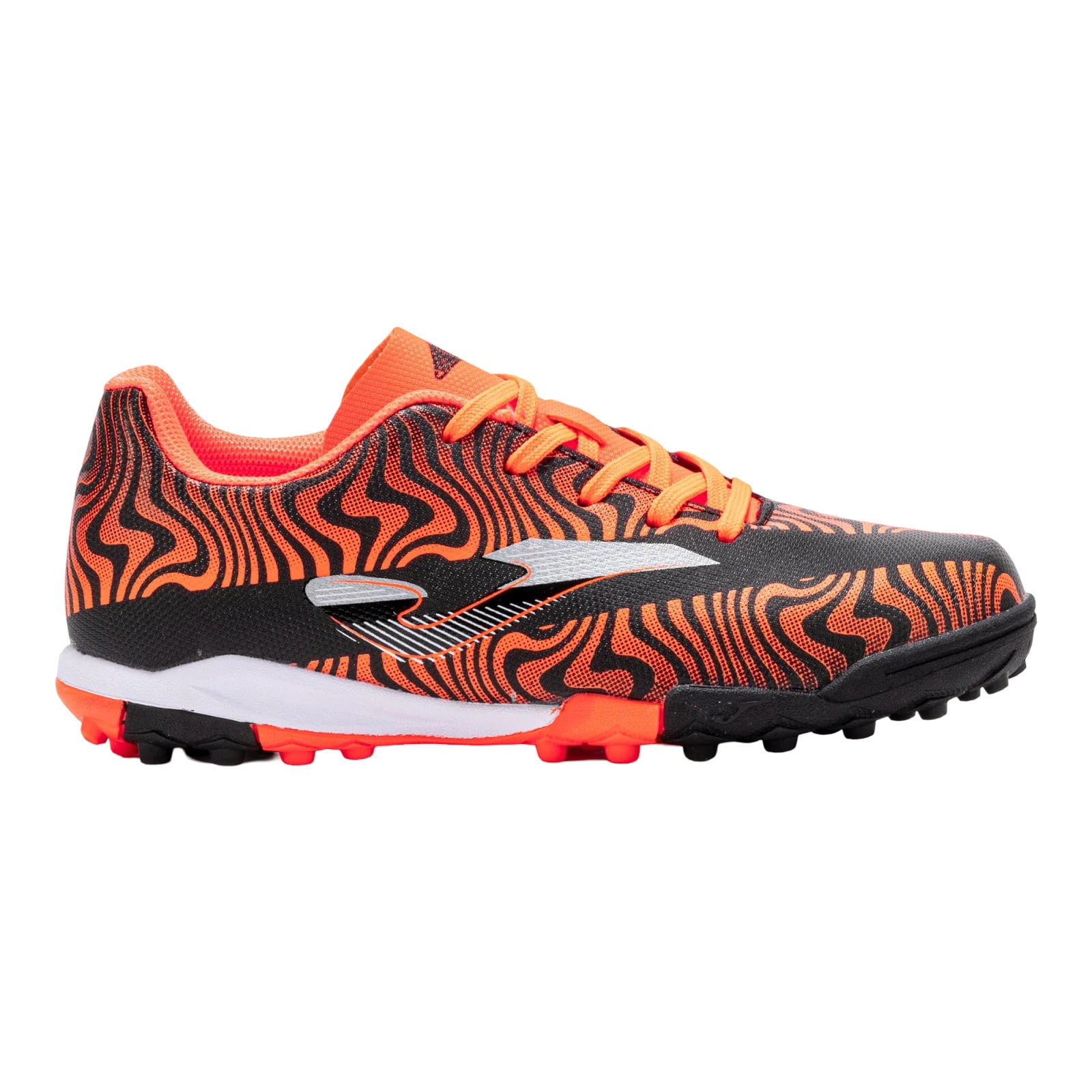 Zapatilla Fútbol Turf Kids Evolution Naranjo Negro Joma