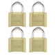 thumbnail image 1 of Candado combinado Master Lock Gold 175EC4 para exteriores, paquete de 4, 1 of 7