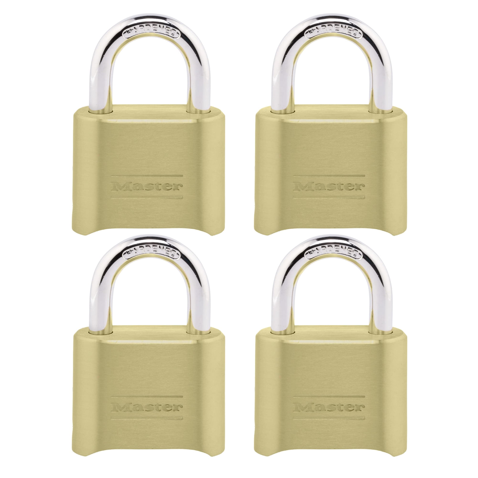 Candado Combinado Master Lock Gold 175ec4 Para Exteriores, Paquete De 4