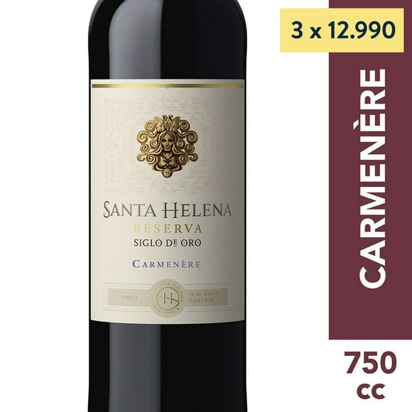 Vino Tinto Reserva Carmenere 11,5° Botella, 750 ml