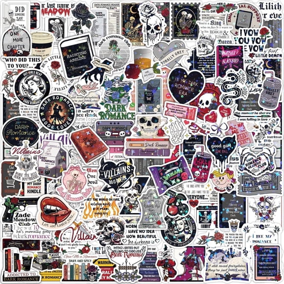 Paquete de stickers MiStar de 102 piezas Dark Romance holográfico