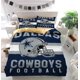 thumbnail image 1 of Dallas Cowboys Football Logo Helmet Quilt Duvet Cover Set Soft Queen Pillowcase, 1 of 3