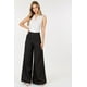 thumbnail image 1 of Pantalones Acampanados de Cintura Alta y Pierna Ancha Negros M, 1 of 4
