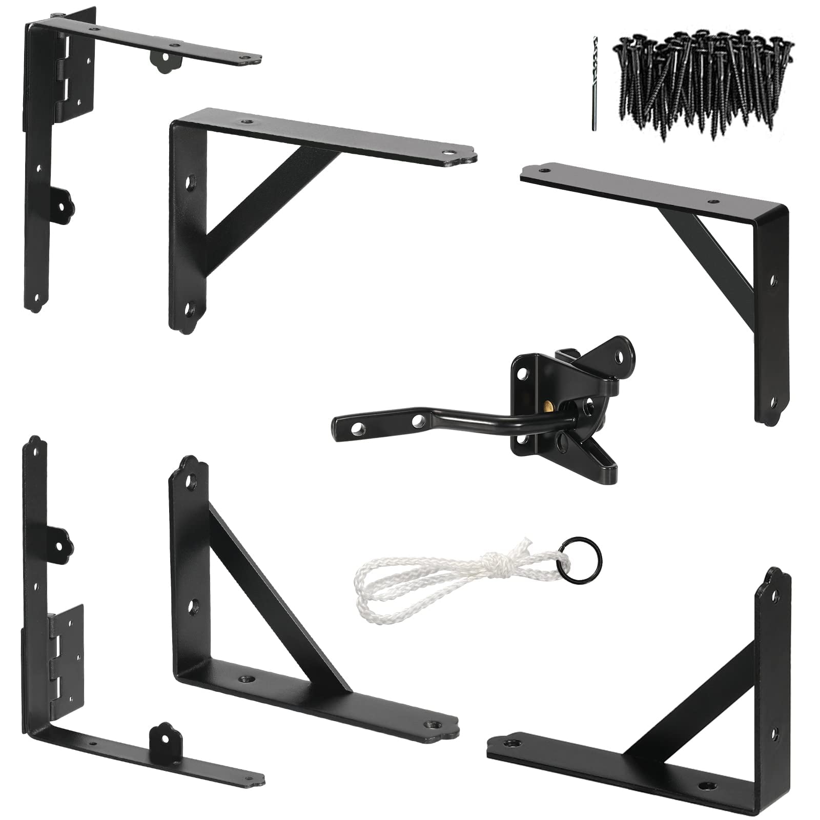 Kit De Herrajes Para Marcos De Puertas Goldorcle, Antihundimiento, Para Vallas De Madera