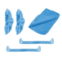 Ioensy - Cubiertas Para Cuchillas De Patines Sobre Hielo Con Toalla Protectores De Cuchillas Para Patines Sobre Hielo Fundas Para Patinaje Sobre Hielo Azul Claro