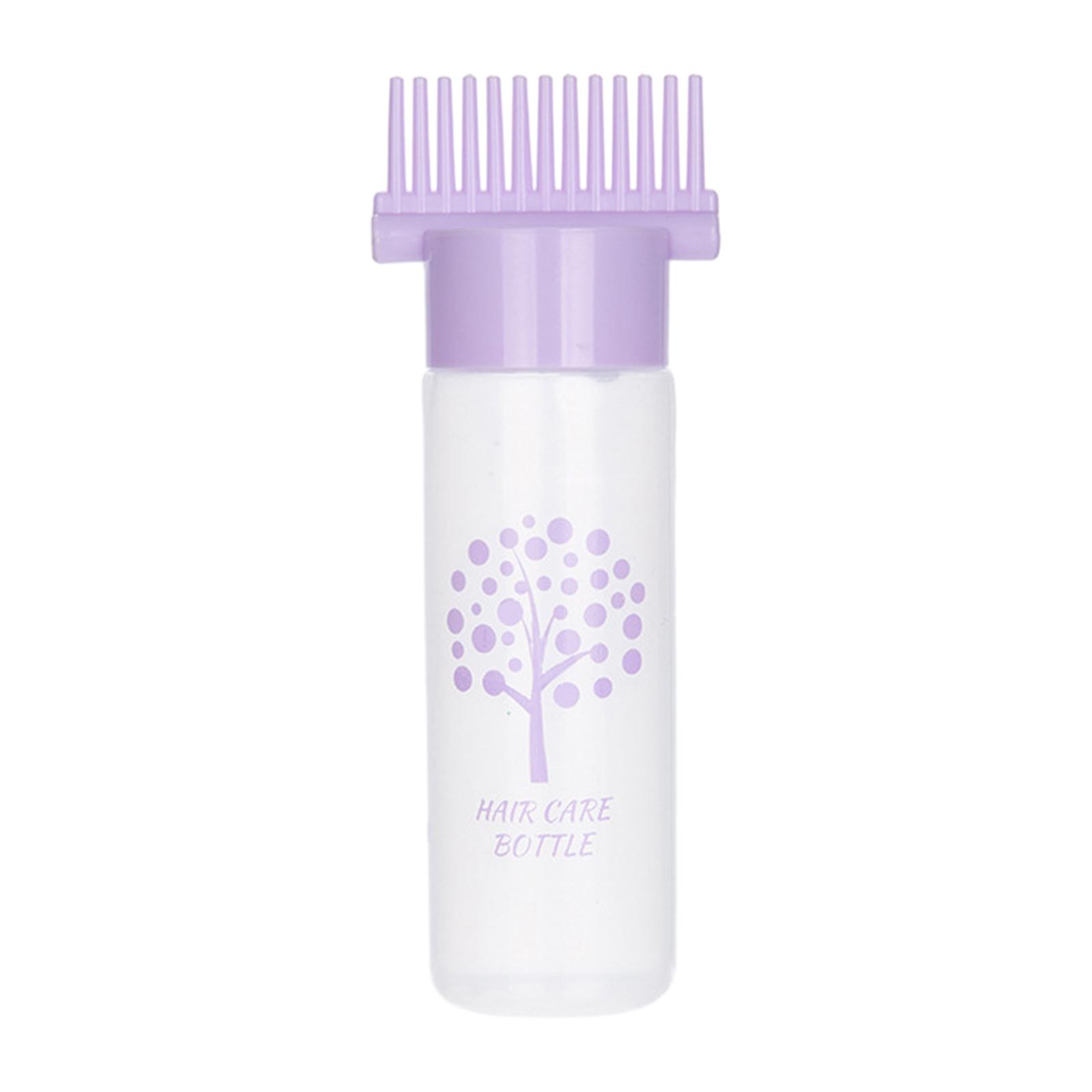 Magideal - Aceite Para El Cabello, Cepillo Para Botella De Tinte Para El Cabello, Botella Vacía Para Teñir El Cabello, Botella Exprimible De 180Ml Para Bricolaje , Violeta