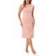 thumbnail image 2 of INSPIRE CHIC Vestido Elegante de Mujer con Mangas Cortas y Cinturón para el Trabajo, Vestidos Ajustados Rosa M, 2 of 6