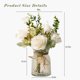 thumbnail image 3 of Ramo Artificial YJ Rosa Blanca Florero Vidrio 32 cm, 3 of 3