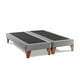 thumbnail image 2 of Base Dividida Cama Europea Super King 200x200 CM Gris Claro Felpa, 2 of 4