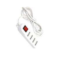 Macrotel - Zapatilla Alargador 3Mt 4 Entradas Con Switch Blanco