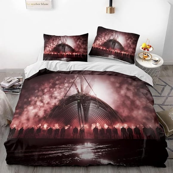 Attack -on- Giant Win-gsofLibe-rty -Anime -Soft 3D Prin-ed Duve-t Cover Bedd-ng Set -with Co-mforter C-over