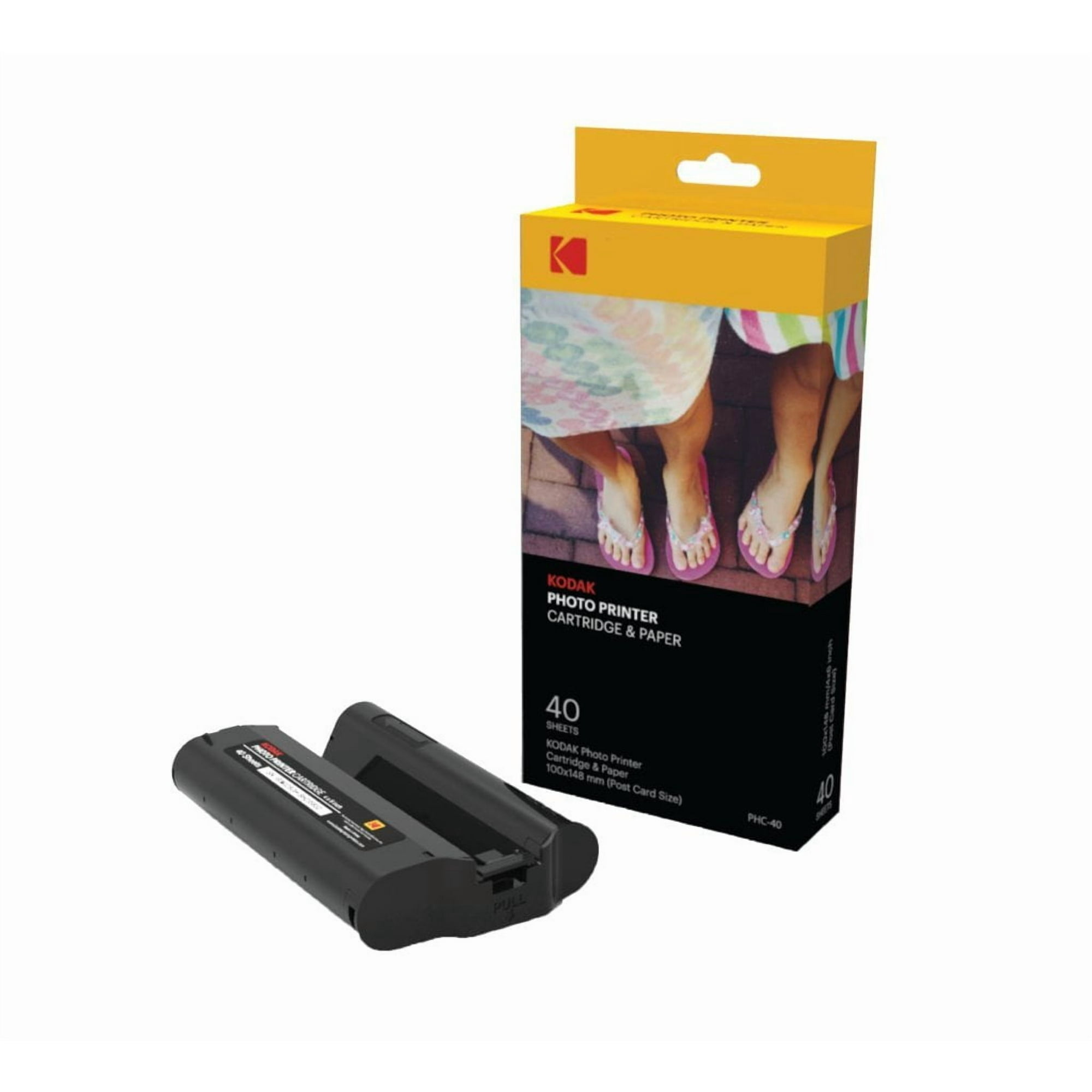 Recarga De Cartucho De Impresora Y Papel Fotográfico, Paquete De 40 Unidades Kodak Phc-40