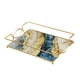 thumbnail image 5 of Bandeja De Tocador Para Baño, Plato De Joyería, Organizador De Maquillaje Para Tocador, L, Azul Y Dorado, 5 of 5