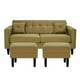 thumbnail image 1 of Sofa New Retro 3C + 2 Pouf Felpa 00 Verde Musgo, 1 of 6