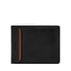 thumbnail image 1 of Cartera Fossil con tapa abatible con identificación Huntington de piel negra para hombre, 1 of 5