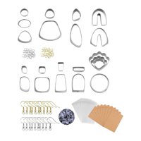 Magideal - 21 Uds Cortadores De Arcilla Polimérica Cortadores De Pendientes De Arcilla De Material Acero Inoxidable De Cortadores De Para La Fabricación De