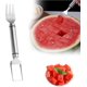 thumbnail image 1 of Cortador fruta acero inoxidable 2 en 1 sandía tenedor herramienta corte fiestas hogar, 1 of 8