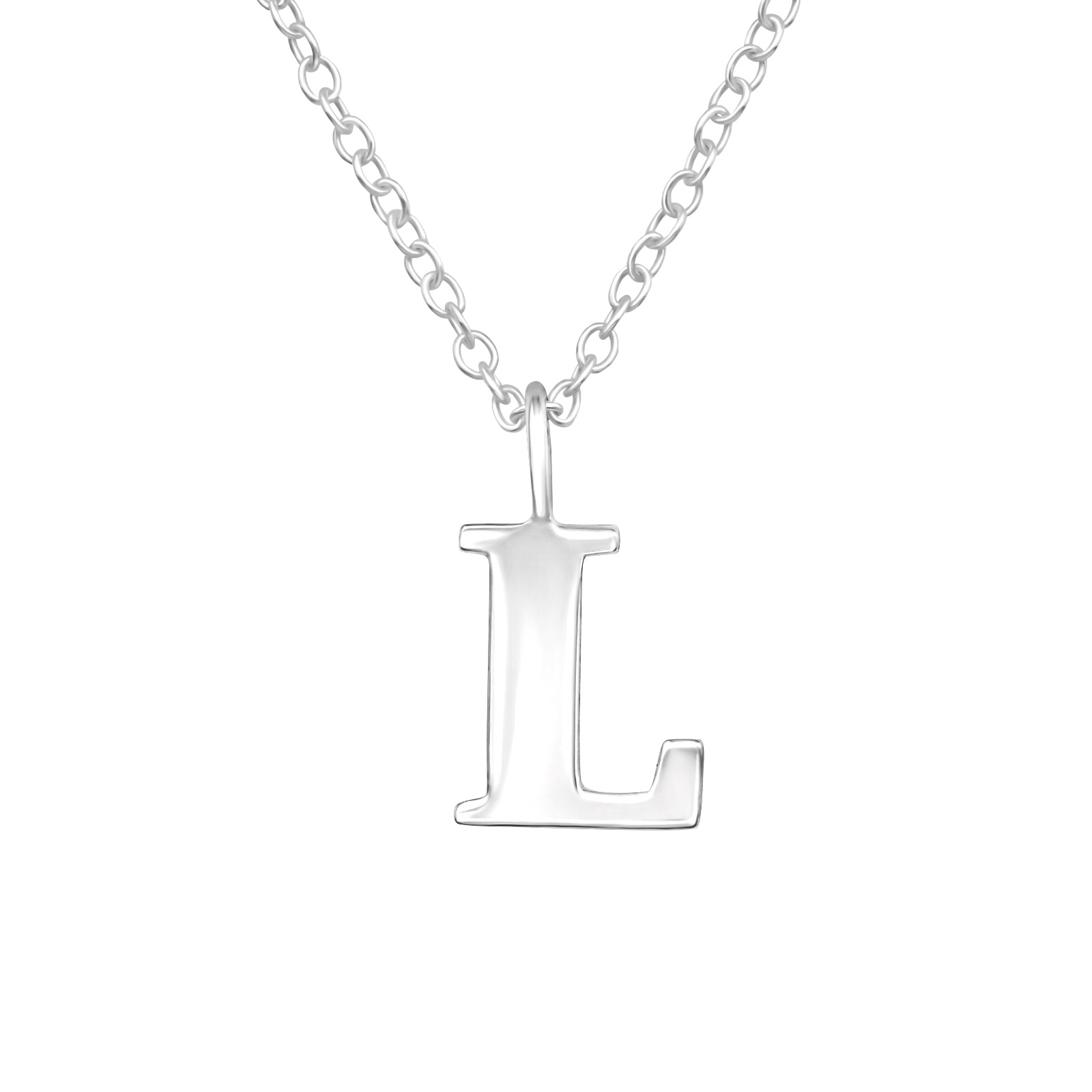 Genérico - Collar Plata 925 Letra L Plateado