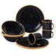 thumbnail image 1 of Granite Ware Juego de 12 Piezas para Exterior, Acero Esmaltado, Ideal para Camping y Picnic - Negro Moteado con Borde de Color, 1 of 7