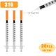thumbnail image 3 of Jeringa LXGMOQ 1 ml 31 Ga Aguja de 8 mm (Pack de 30), 3 of 6