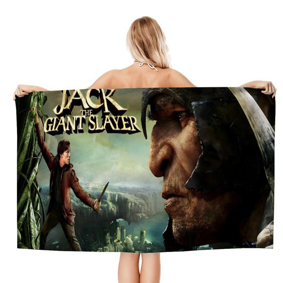 Jack el Cazagigantes Toalla de playa de secado rápido con diseño temático, regalo para mujeres y niñas, ideal para cumpleaños, fans, amantes de la música, uso en la playa o al aire libre, 78 × 160 cm