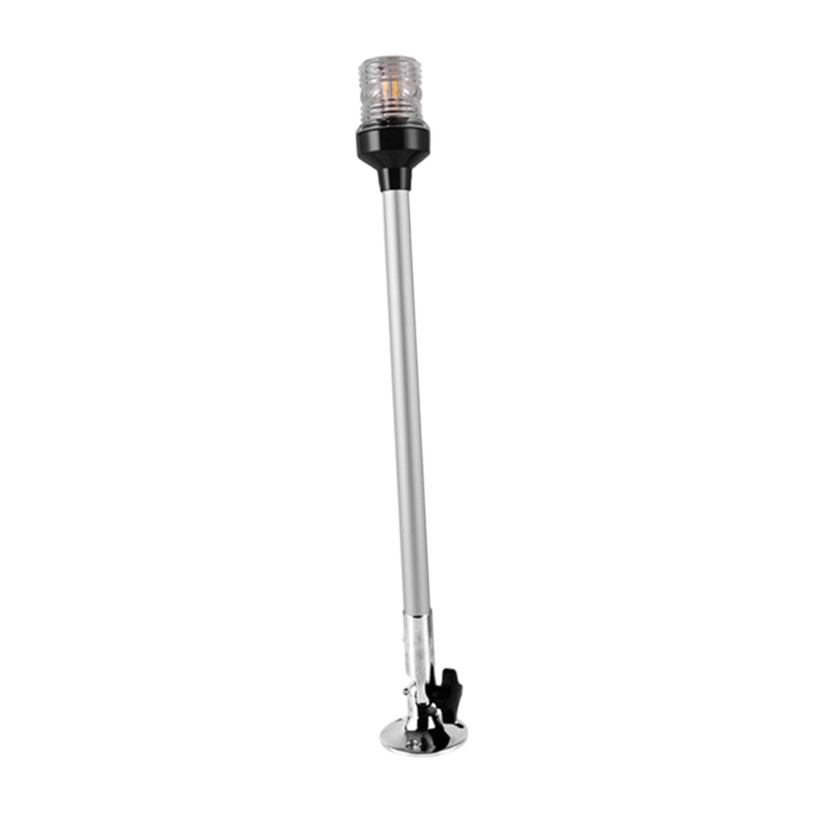 Magideal - Luz De Navegación Marina, Luz De Popa Para Barco, 3 W, Resistente Al Calor, Iluminación De 360 Grados, Base De Acero Inoxidable, Luz Para Barco Todo Longitud 403 Mm