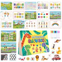 Magideal - Juguetes Montessori Libro De Actividades Interactivo Portátil Niños Niñas Libro De Juguete Silencioso Libros Para Colorear Para Necesidades Especiales