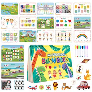 Magideal - Juguetes Montessori Libro De Actividades Interactivo Portátil Niños Niñas Libro De Juguete Silencioso Libros Para Colorear Para Necesidades Especiales