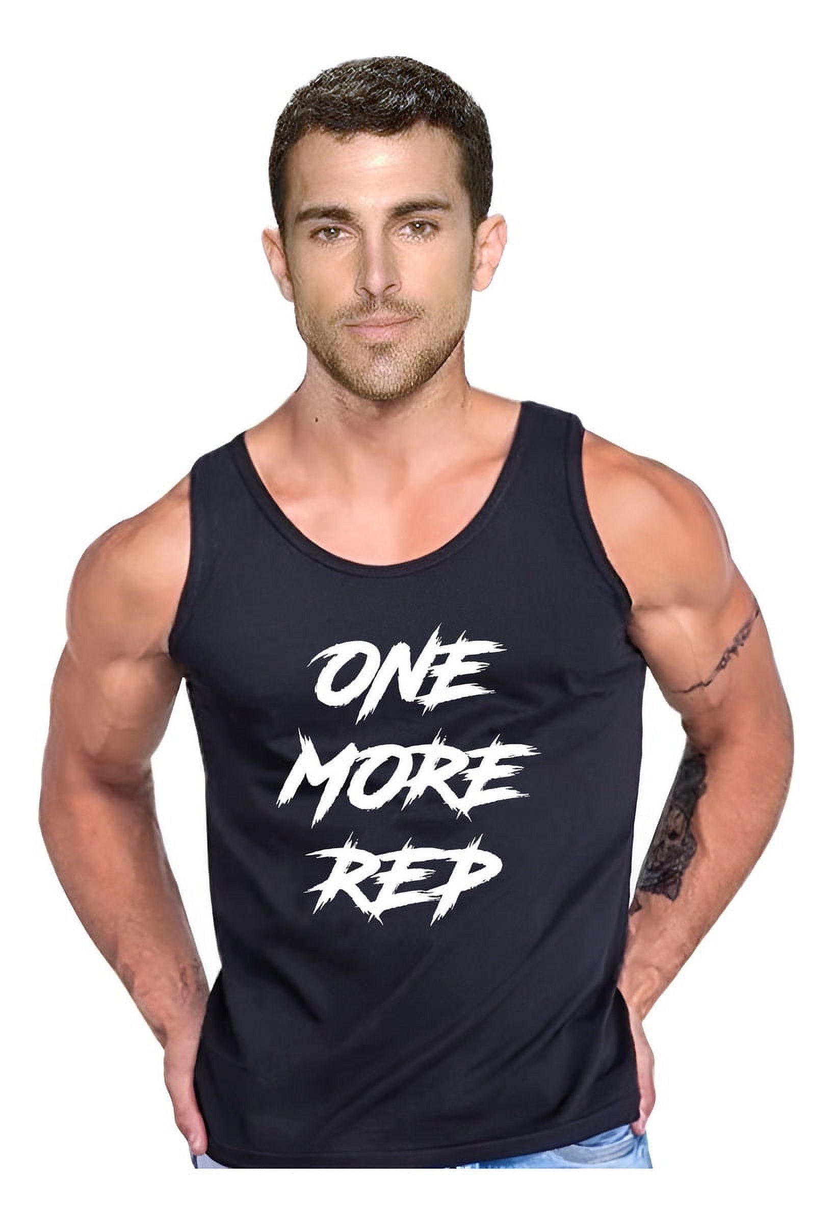 Persodesign - Polera One More Rep Musculosa Tank Gym Pesas Crossfit Talla L Negro Hombre