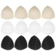 thumbnail image 1 of 6 pares de almohadillas removibles para sujetador de mujer, almohadillas esponjosas para trajes de baño y deportes, color blanco y negro., 1 of 9
