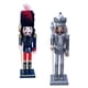 thumbnail image 4 of Figuras De Cascanueces De 2 Uds. De 12 Pulgadas, Figuras Decorativas De Navidad, Decoración Hecha A Mano, Estilo H, 4 of 5