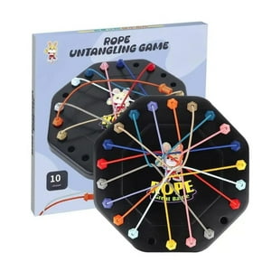 Fliperex - Juego Desata La Cuerda Juguete Educativo Rompecabezas Niños Negro