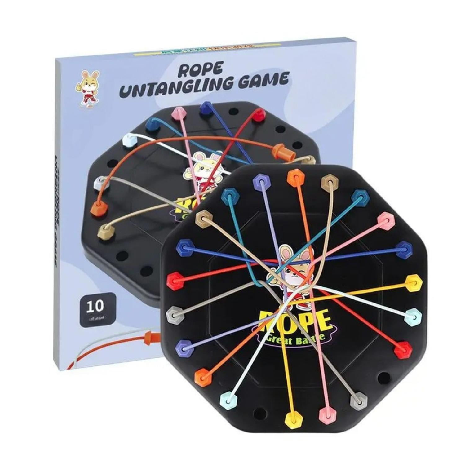 Fliperex - Juego Desata La Cuerda Juguete Educativo Rompecabezas Niños Negro