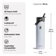 thumbnail image 3 of Botella de agua Hydro Flask Wide Flex con tapa de pajita de 700 ml, color blanco, 3 of 8
