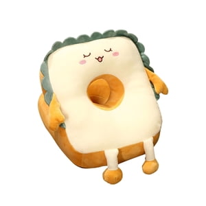 Magideal - Linda Tostada Almohada Asiento Cojín Cojín Sofá Almohada , Ojos Cerrados