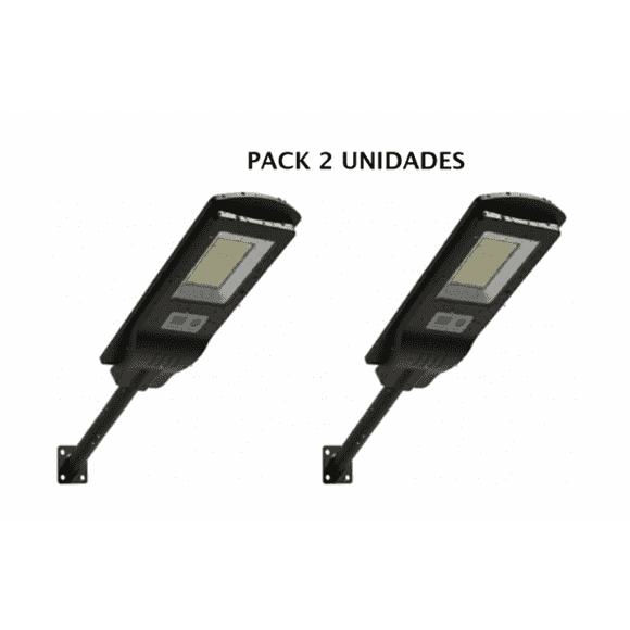 Pack 2 Luminaria Led 50 W Solar Contra Agua