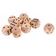 thumbnail image 1 of 10x Dados De Madera D6 Dados Punteados De Seis Caras Para Mazmorras Y Dragones Natural, 1 of 5