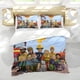 thumbnail image 5 of Sam el Bombero Conjunto de sábanas temático, trío de piezas, cómodo y amigable con la piel, diseño único, regalo de decoración para el hogar para familiares, amigos y fans,173cm *218cm, 5 of 6