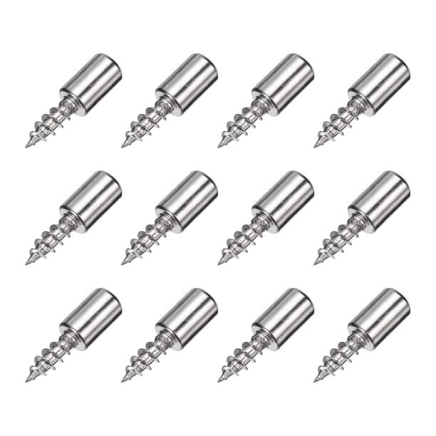 Uxcell Soportes para Estantes, 12 Piezas Pasadores para Estantes Tornillos Auto-roscantes