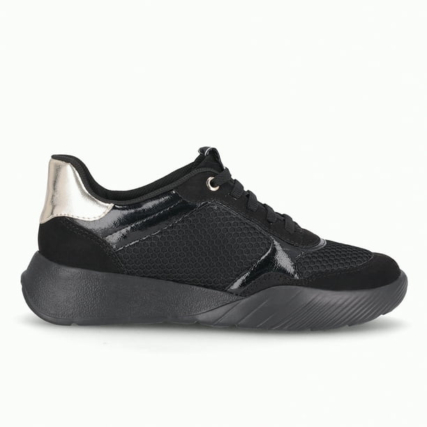 Zapatilla Mujer Negro/Dorado Fascitis Anabela Piccadilly
