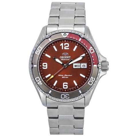 Reloj Orient Sports Kamasu Mako Iii Stainless Steel Red Dial