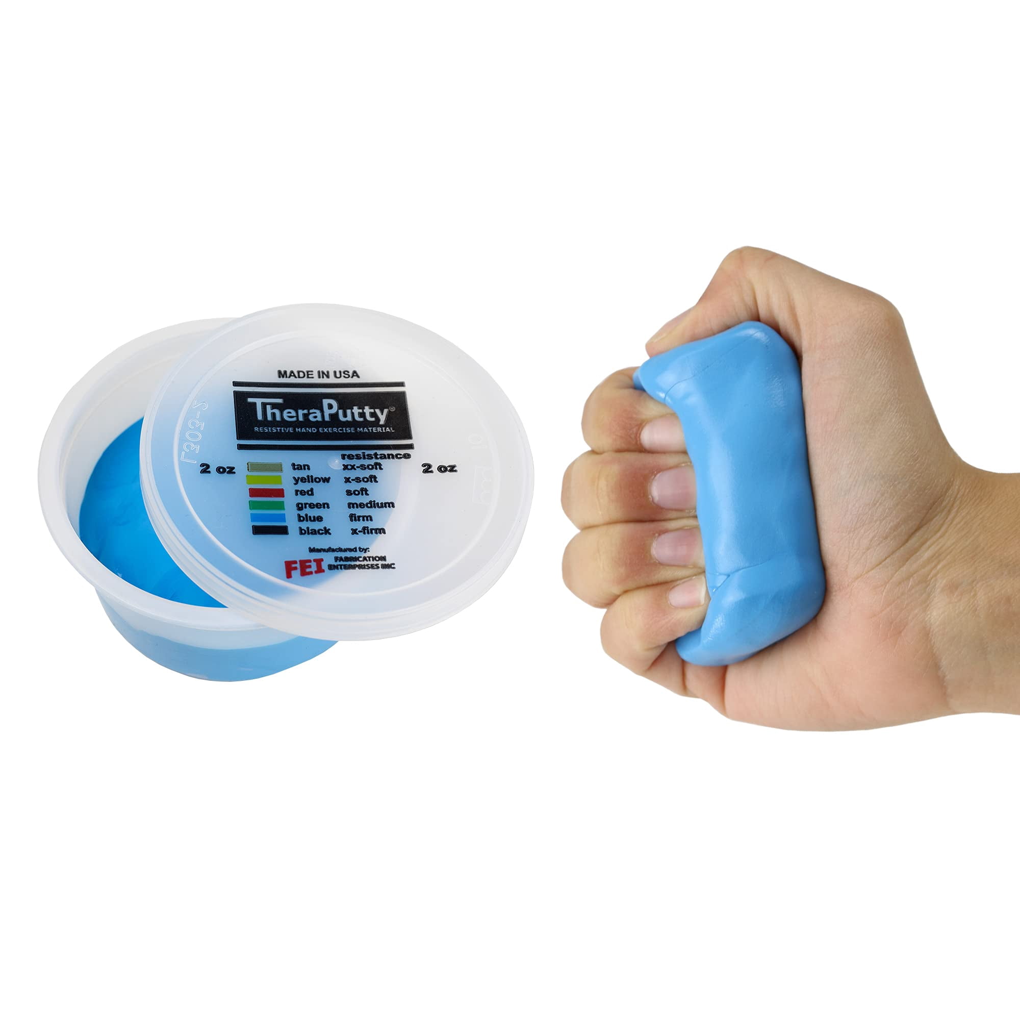 Masilla Para Ejercicios Manuales Cando Theraputty Plus, 60 G, Azul Firme