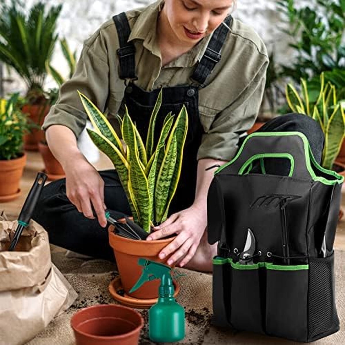 Richday - Set Herramientas Jardín 9 Piezas Bolsa Niaos